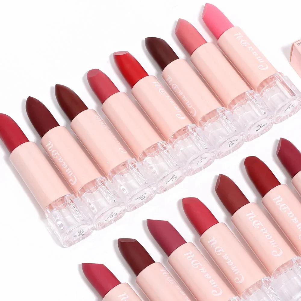 Matte Nude Lipstick Waterproof Long Lasting Non-stick Cup Sexy Red Pink Velvet Lipsticks Women Makeup Cosmetic 15 Colors