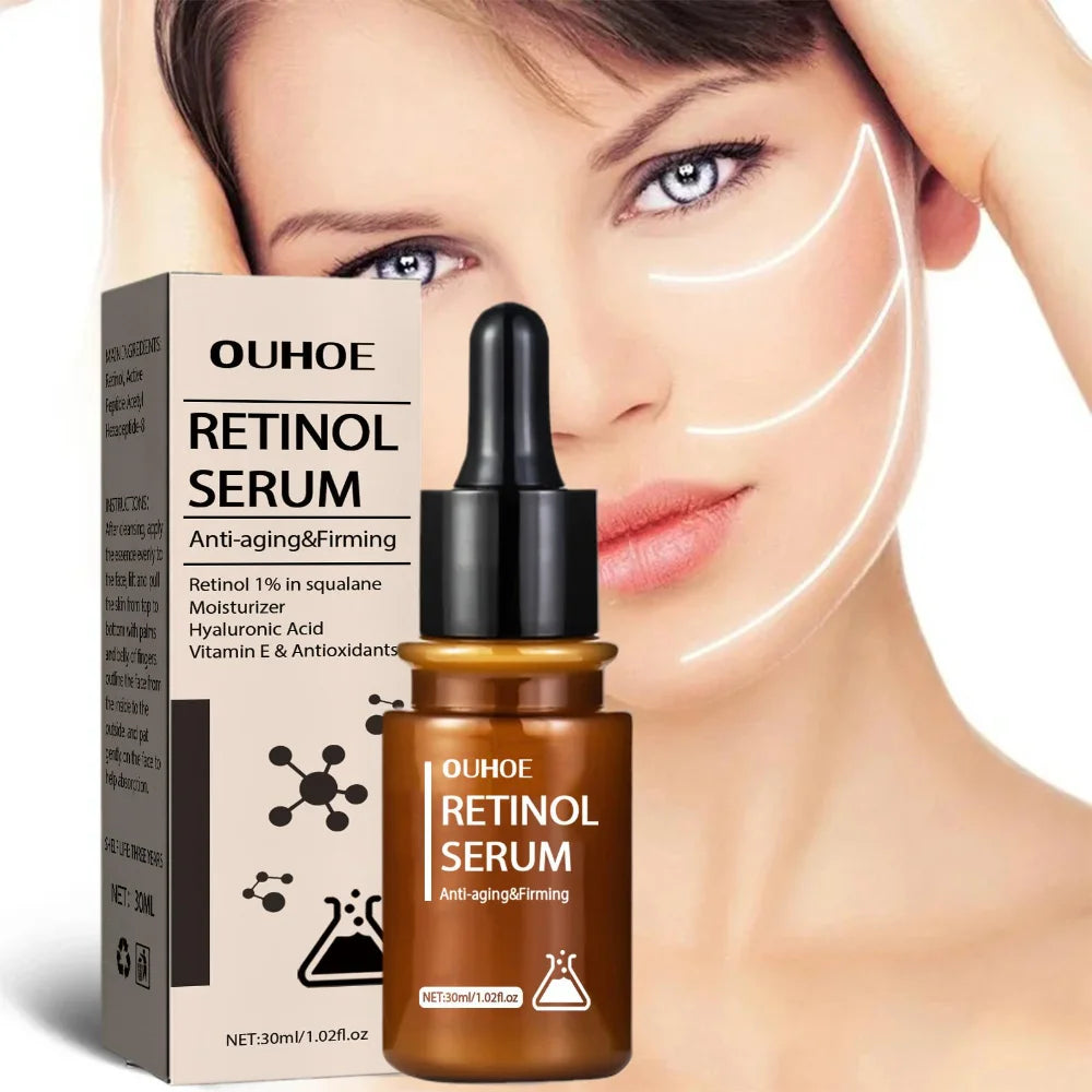 Retinol Wrinkles Removal Face Serum Lift Firming Anti-Aging Fade Fine Lines Skin Care Essence Moisturizing Beauty Health Product