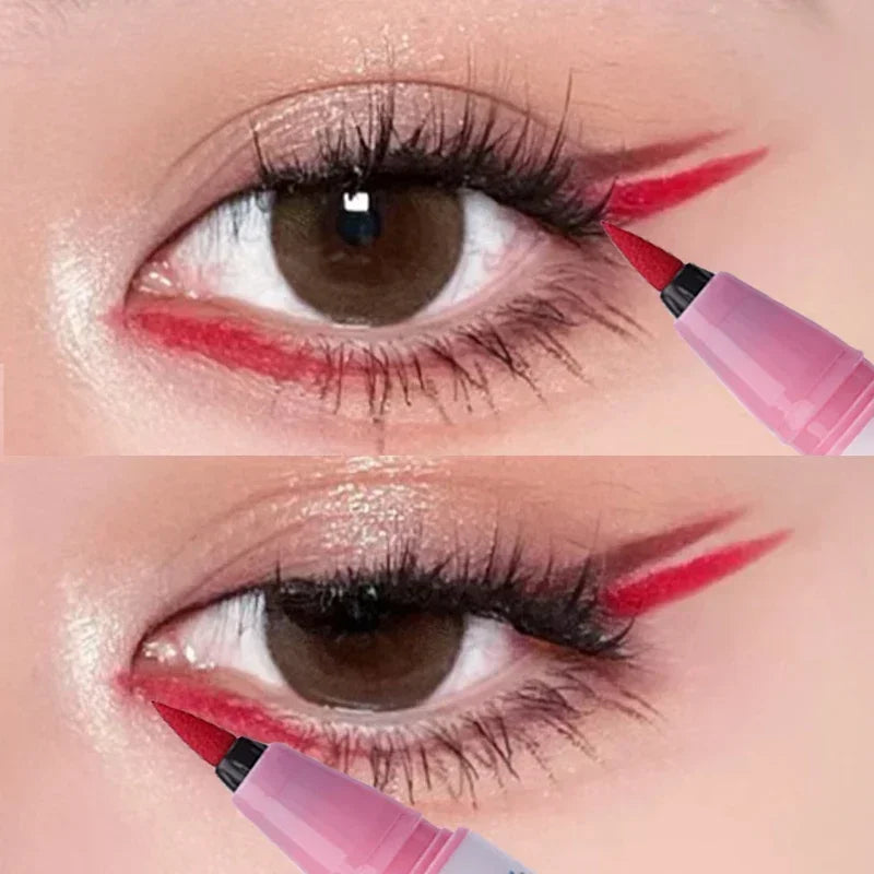 Ultra-fine Liquid Eyeliner Pen Waterproof Lasting Blue Red Sweatproof Quickily Drying Matte Eyeliner Pencil Eyes Makeup Cosmetic