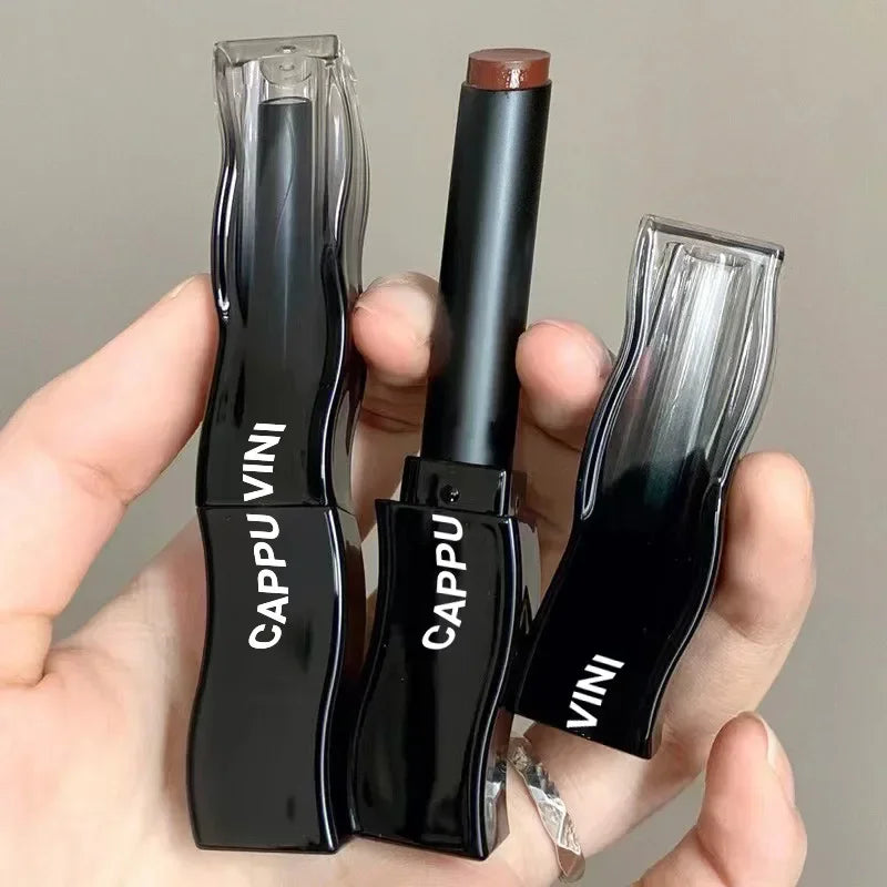 Jelly Mirror Black Tube Lipstick Long Lasting Non-stick Cup Moisturizing Water Light Solid Lip Gloss Korean Lips Makeup Cosmetic