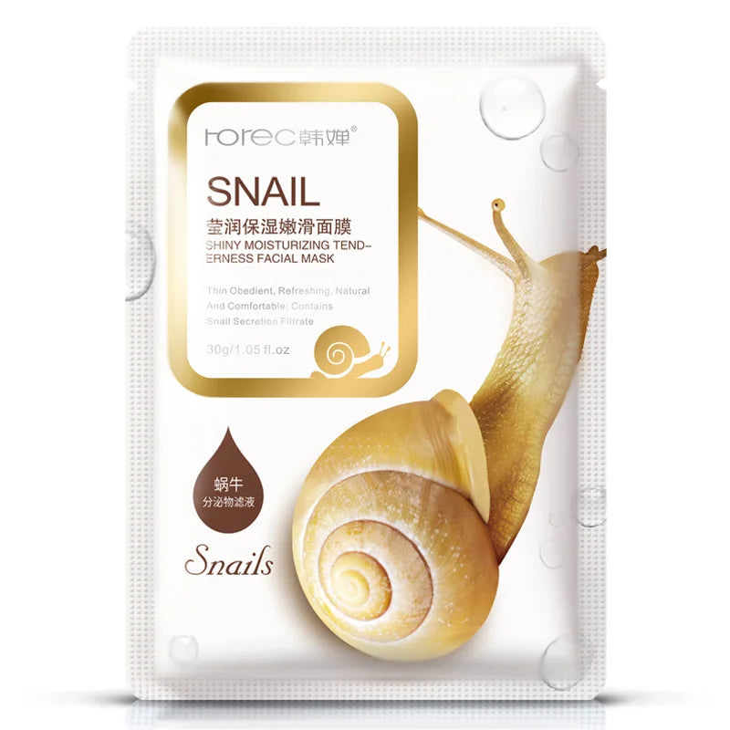 10pcs BIOAQUA Snail Gold Face Mask Moisturizing Sheet Masks Anti-wrinkle Hydrating Skin Care Facial Mask Beauty Korean Cosmetics