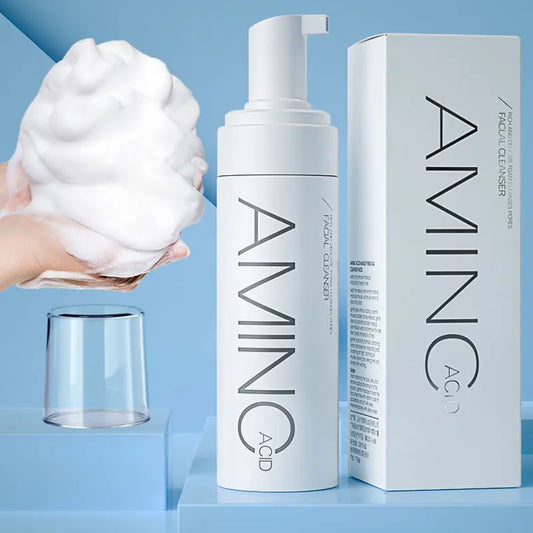 Amino Acid Cleansing Mousse Oil Control Deep Cleaning Mites Removal Acne Moisturizing Face Cleanser Foam Brighten Skin