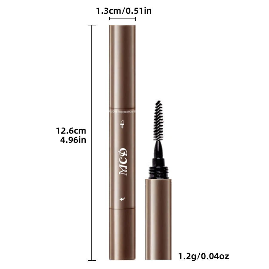 8 Colors Double Microblading  Eyebrow gel Pencil Makeup Natural Waterproof  eyebrows Pen Long Lasting Cosmetics  Brown  Eye brow