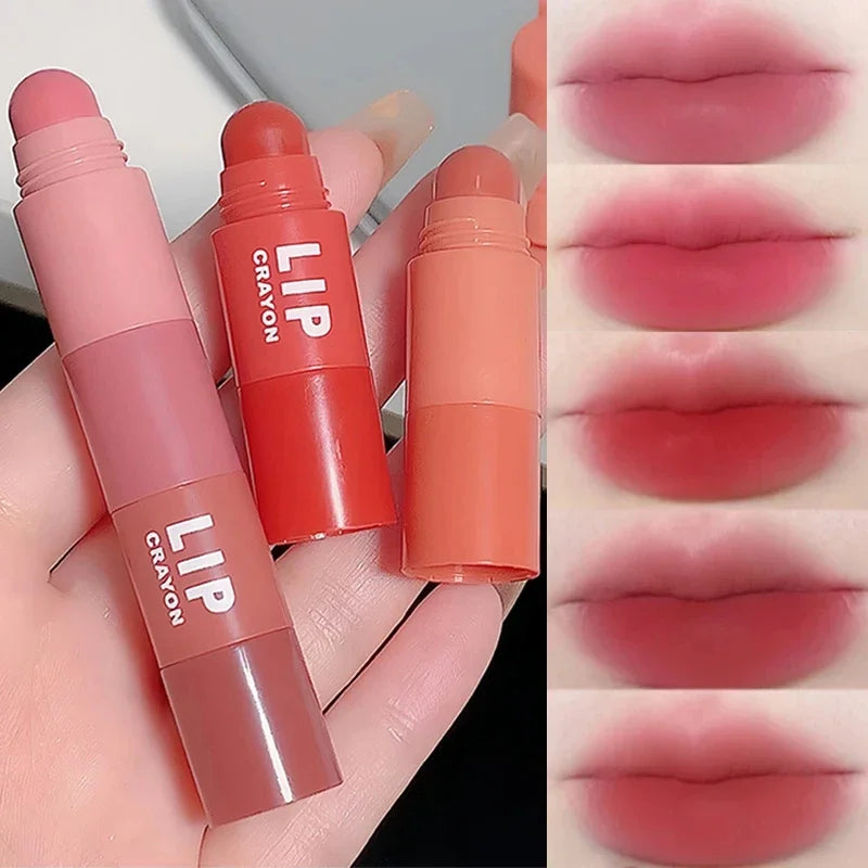 4 In 1 Matte Lipstick Pencil Kit Combo Velvet Sexy Red Lip Tint Non-stick Cup Multicolour Lipstick Pen Makeup Lips Cosmetic Set