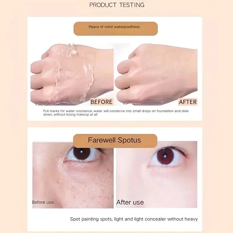 Waterproof High Concealer Foundation Lasting Concealer Suitable Tattoo Scars Acne Marks Dark Circles Uniform Skin Makeup