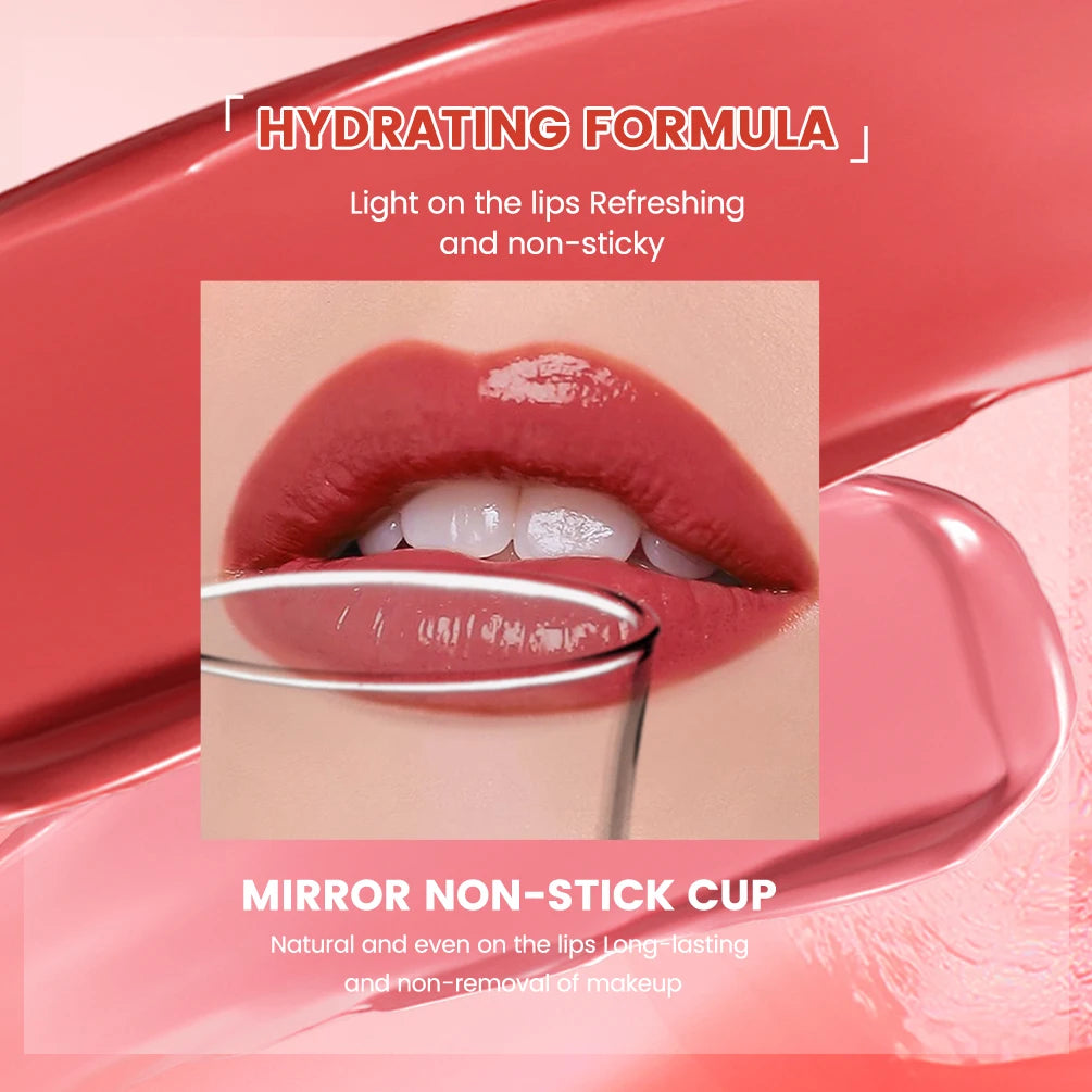 8 Colors Crystal Mirror Watery Lipgloss Waterproof Moisturizing Glossy Lip Glaze Makeup Sexy Red Purple Lip Gloss Tint Cosmetics