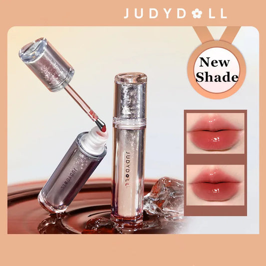 Judydoll Lip Glaze Lipstick Ice Iron Head  Moisturizing Liquid Lip Tint Mirror Gloss Lip Gel