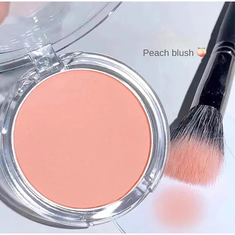 Single Color Blush Matte Natural Cheek Tint Waterproof Face Contouring Cosmetics Blush Powder Brighten Face Soft Female Makeup