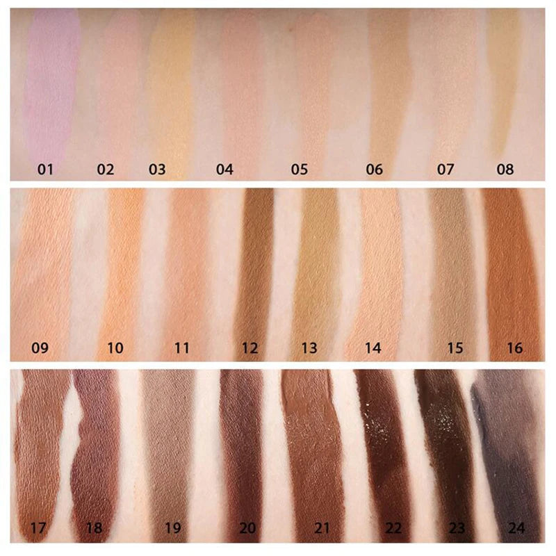 24 Colour Concealer Long Lasting Waterproof Face Base Foundation De Maquiagem Liquid Contour Private Label