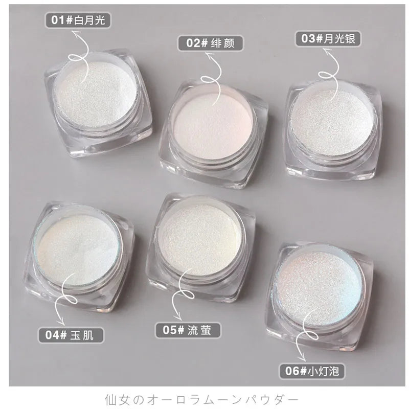 Crystal Plating Nail Powder Clear Ultra Bright Electroplating Effect Moonlight Metallic Powders Mirror Effect Pigment Powder