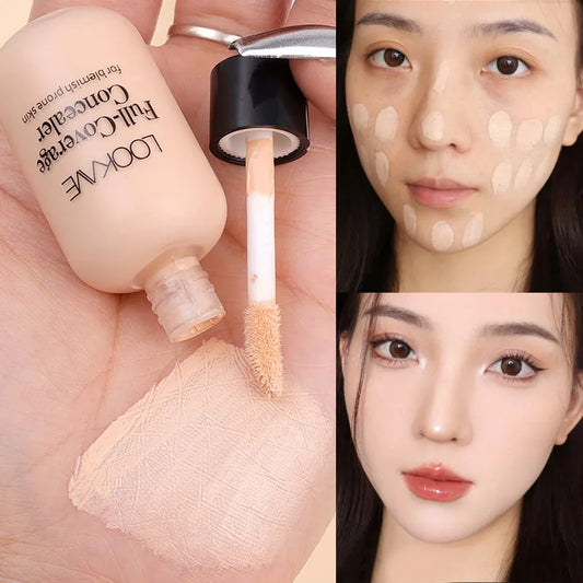 Waterproof Lasting Oil Control Concealer Cream Matte Full Coverage Acne Dark Circles Liquid Foundation Facial Makeup Cosmetics