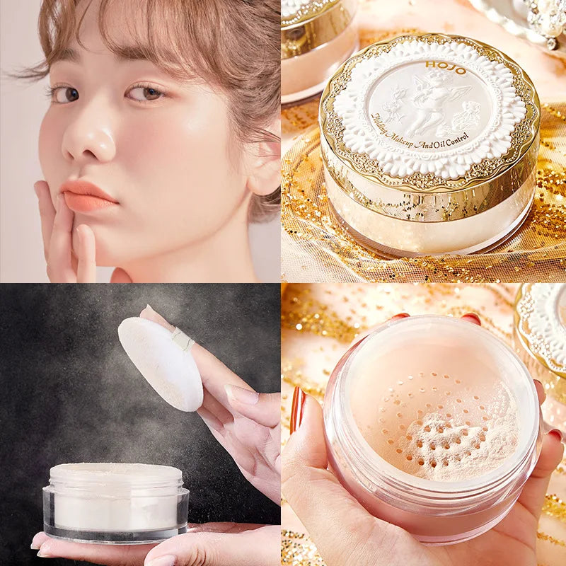 Angel Mineral Loose Setting Powder Face Control Oil Translucent Powder Loose Highlighter Powder Professional Makeups Cosmetics