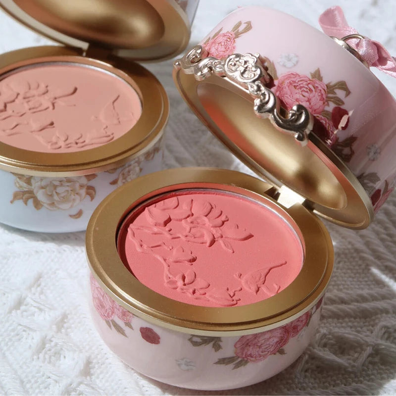 Flower Knows Gods Embossed Blush Purple Red Nude Natural Monochrome Rouge Matte Concealer Private Label Makeup Blusher