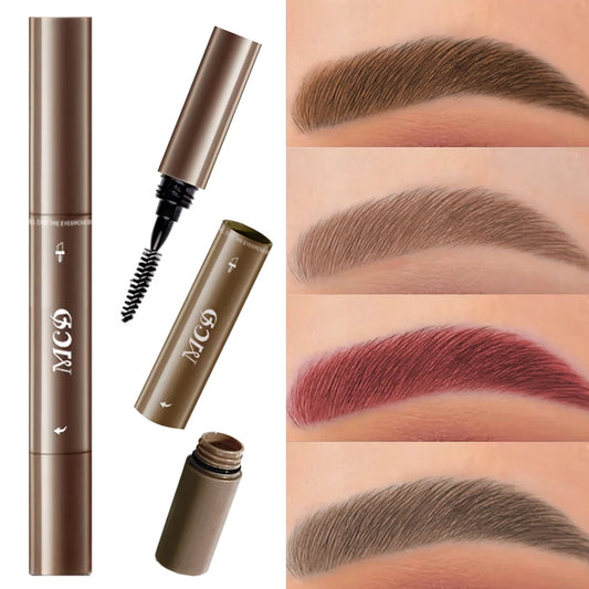 8 Colors Double Microblading  Eyebrow gel Pencil Makeup Natural Waterproof  eyebrows Pen Long Lasting Cosmetics  Brown  Eye brow