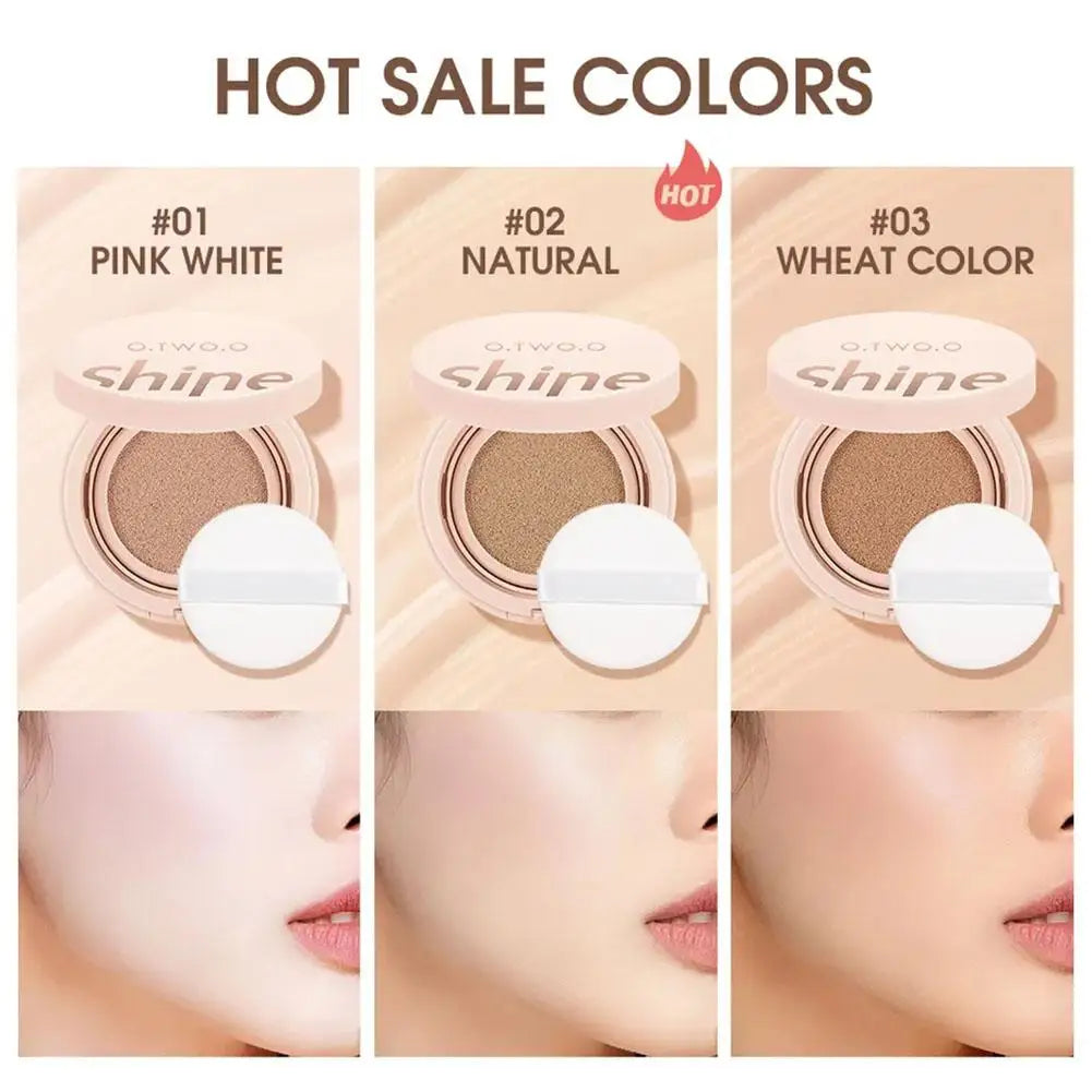 3 Colors BB Cream Air Cushion Foundation Full Coverage Cushion Face Long-lasting Concealer Makeup Compact Base Waterproof V1V8