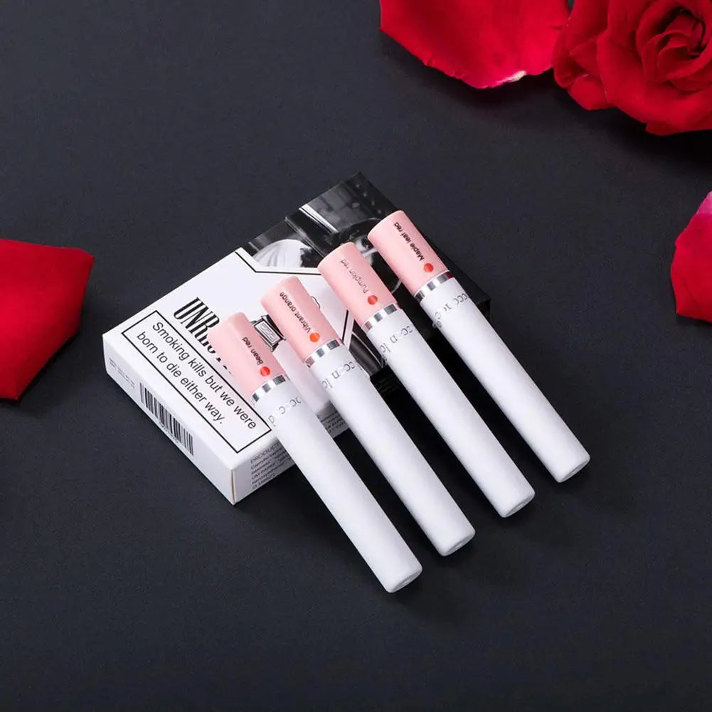 4 Colors Cigarette Lipstick Set Matte Lip Gloss Long Lasting Lip Glaze Waterproof Lip Stick Tube Nude Lip Tint Makeup Cosmetics