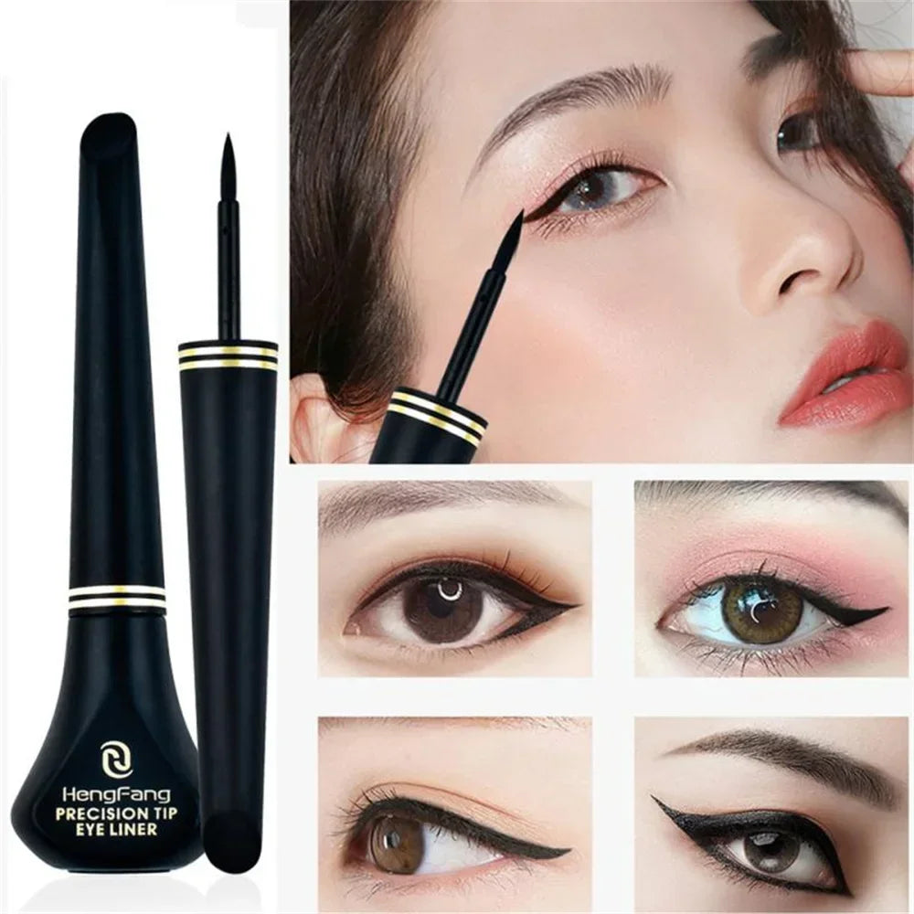 Liquid Eyeliner Black Smooth Eye Liner Pencil Waterproof Natural Long Lasting Quick Dry Non-Smudging Cosmetics Makeup