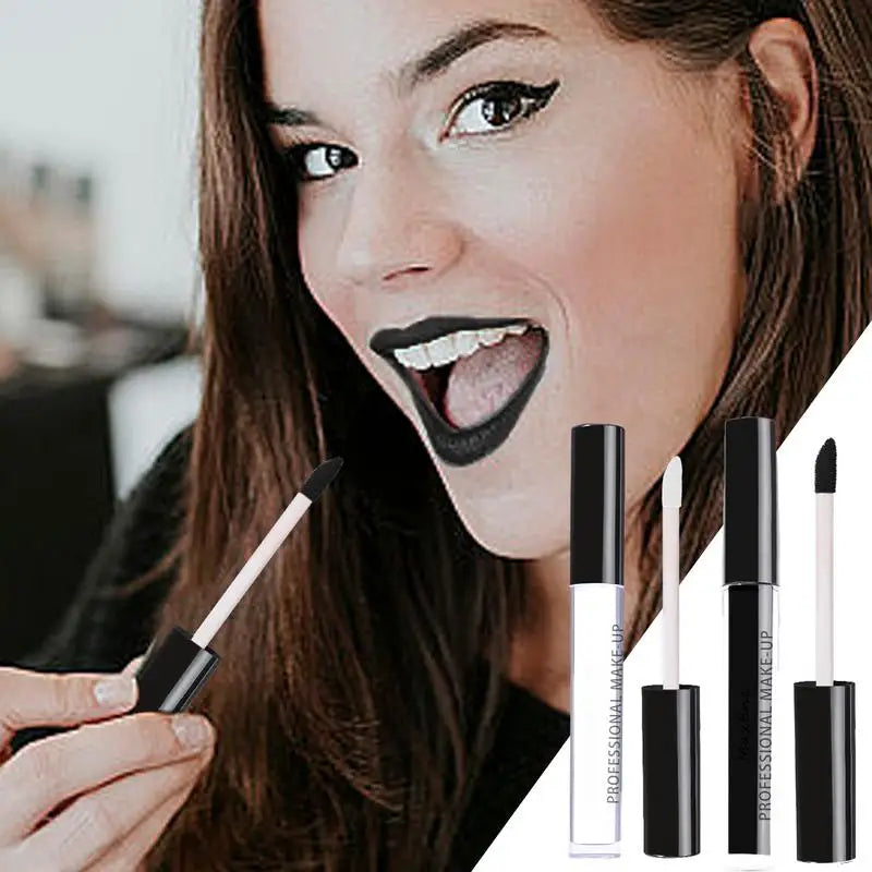 Halloween Lipgloss Waterproof Sexy White Black Lip Gloss Lip Tint Halloween Lip Makeup Tool Korean Cosmetics