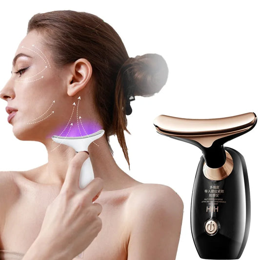 Skin Rejuvenation Instrument Neck Face Lifting And Tightening Anti Aging Artifact Facial Sonic Vibration Massager Beauty Device