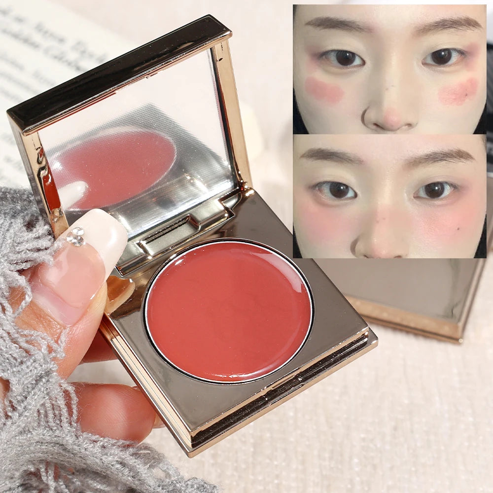 Waterproof Blush Lipstick Cream Multi-purpose Lasting Brightening Moisturizing Lip Cheek Balm Face Blusher Girls Korean Cosmetic