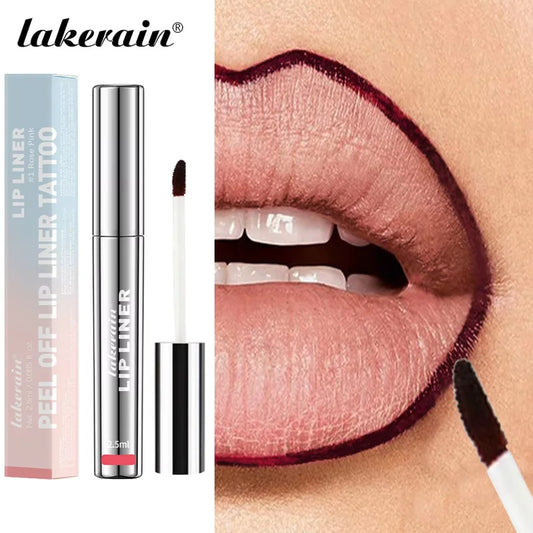 Tear-off Lips Stain Cosmetic Waterproof Lip Liner Peel Off Tattoo Lipgloss Waterproof Long Lasting Matte Lip Tint Red Contour