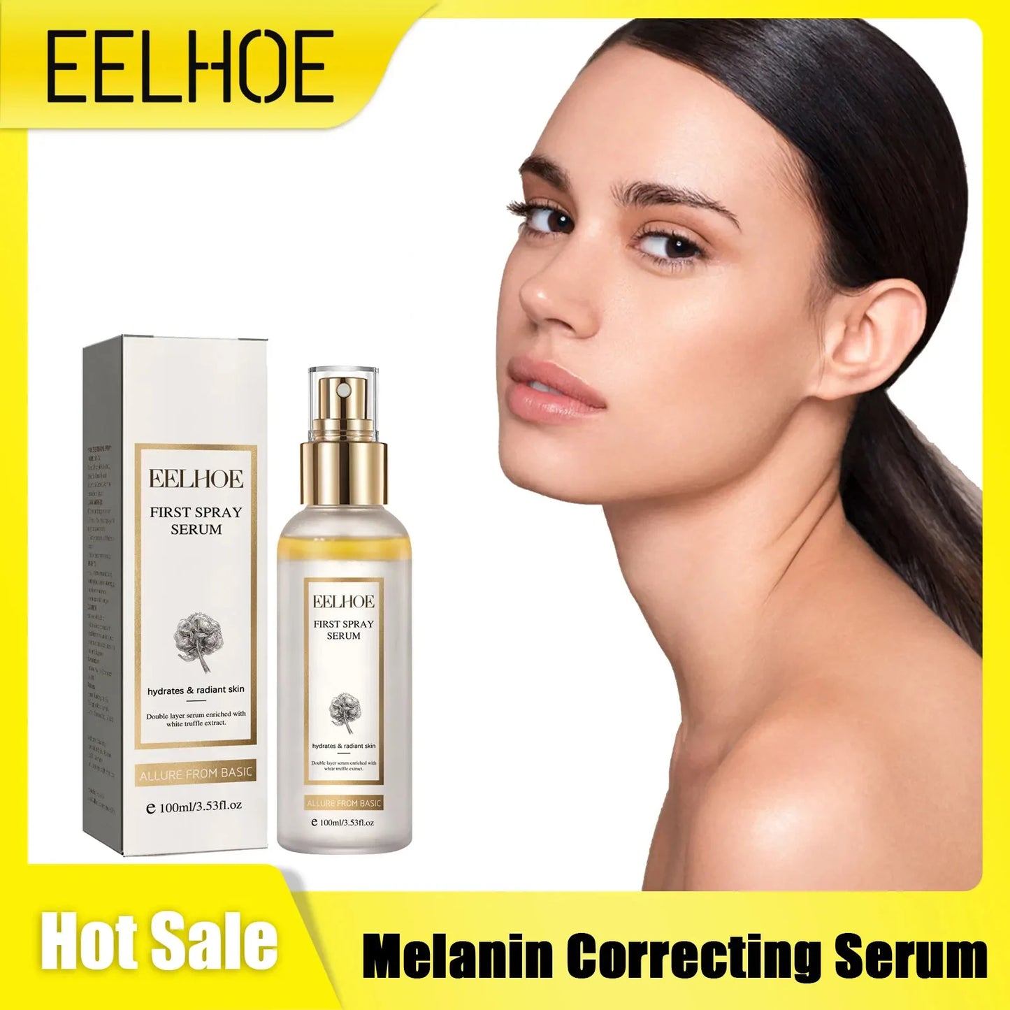 EELHOE Melanin Correcting Serum Fade Dark Spot Freckle Melasma Removal Whitening Moisturize Anti Aging White Truffle First Spray