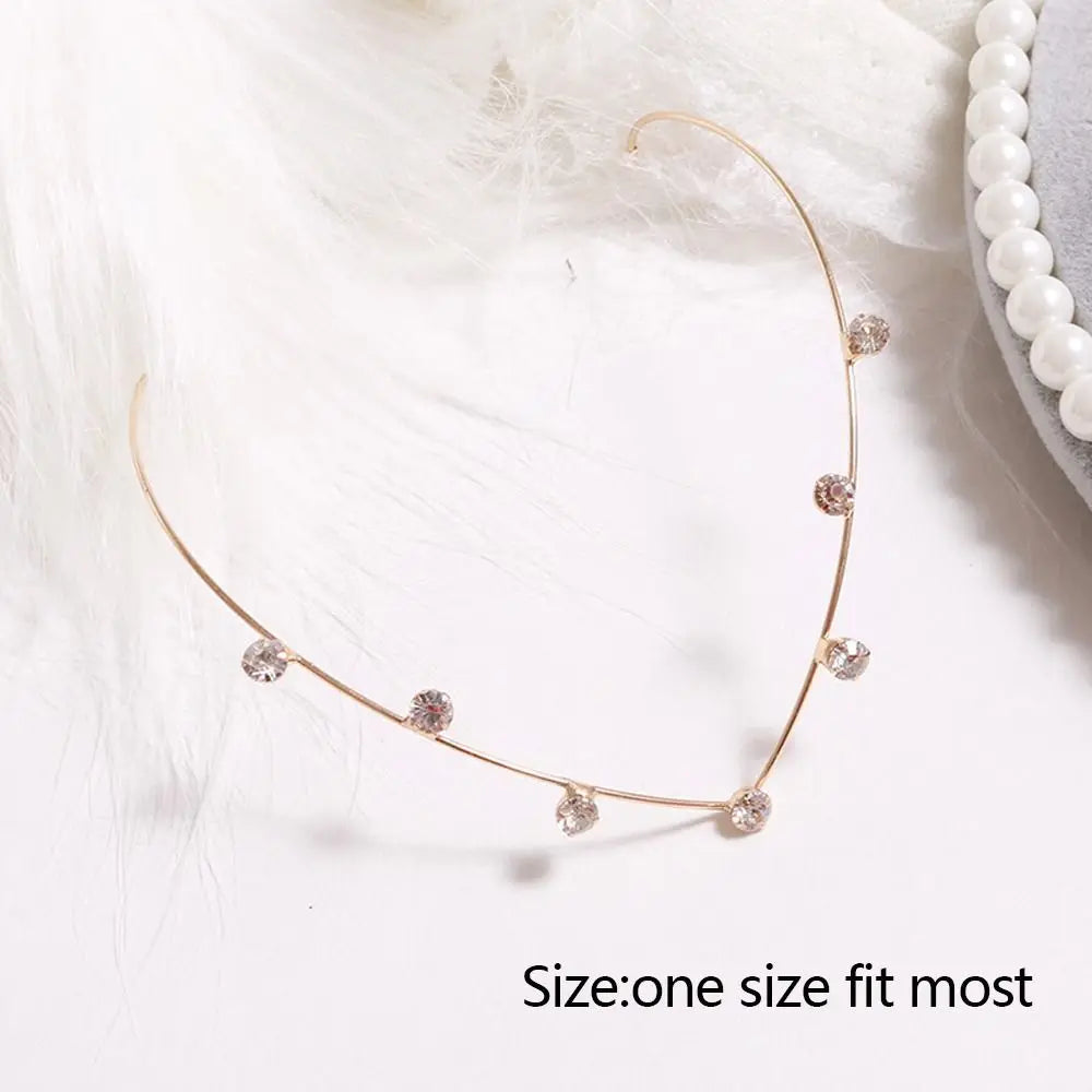 Wedding Rhinestone Crystal Elegant Hair Clip Hair Band Back Wearing Headbands Hair Accessories