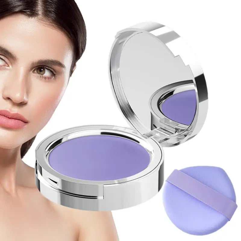 Lavender Makeup Powder With Puff Oil Control Setting Powder For Smooth And Even Complexion Blurring Effect Soft Matte Powder