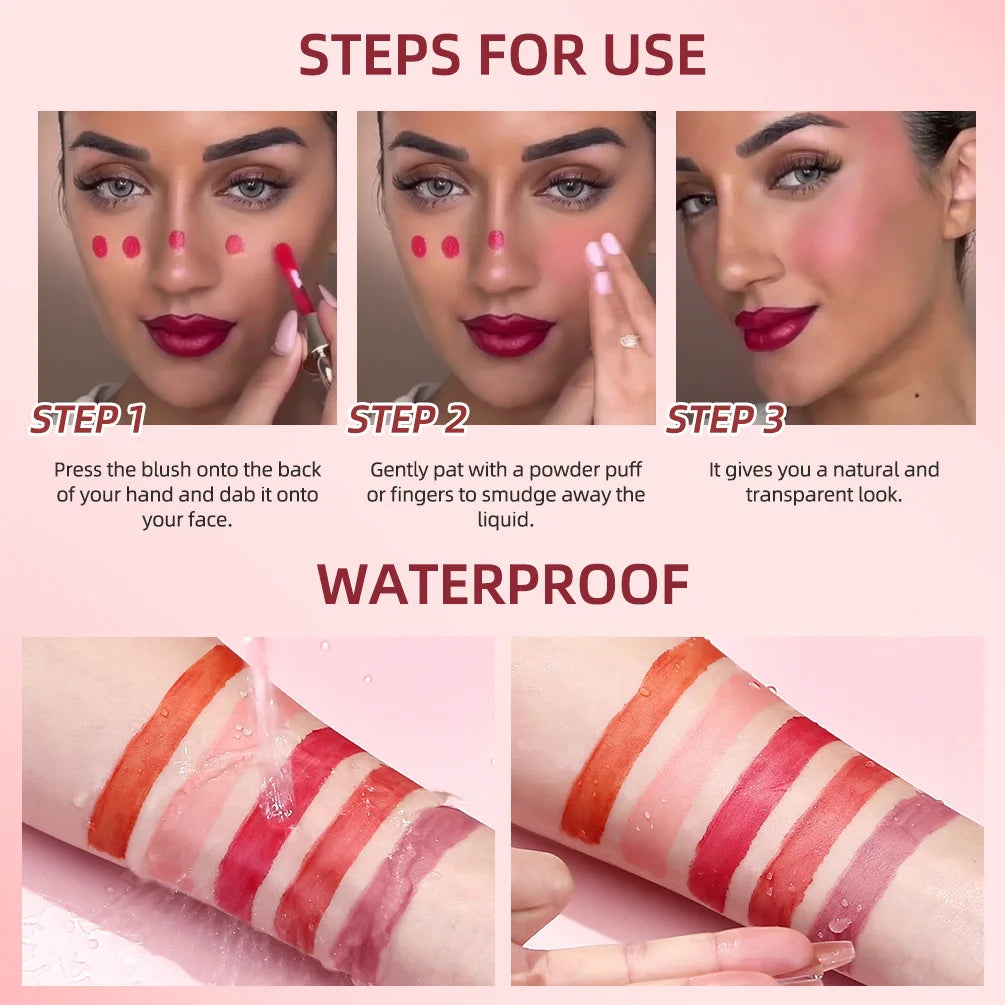 Liquid Blush Silky Natural Hold Makeup Brightening Hydrating Rouge Blush Not Easy To Fade Rouge Powder Paste Cosmetic 2023 New