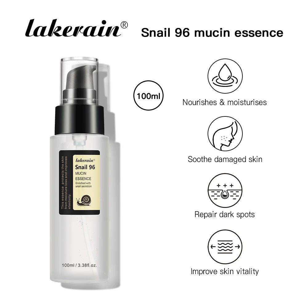 Snail Mucin 96% Power Repairing Essence Hydrating Serum for Face with Snail Secretion Filtrate for Dull & Damaged Skin