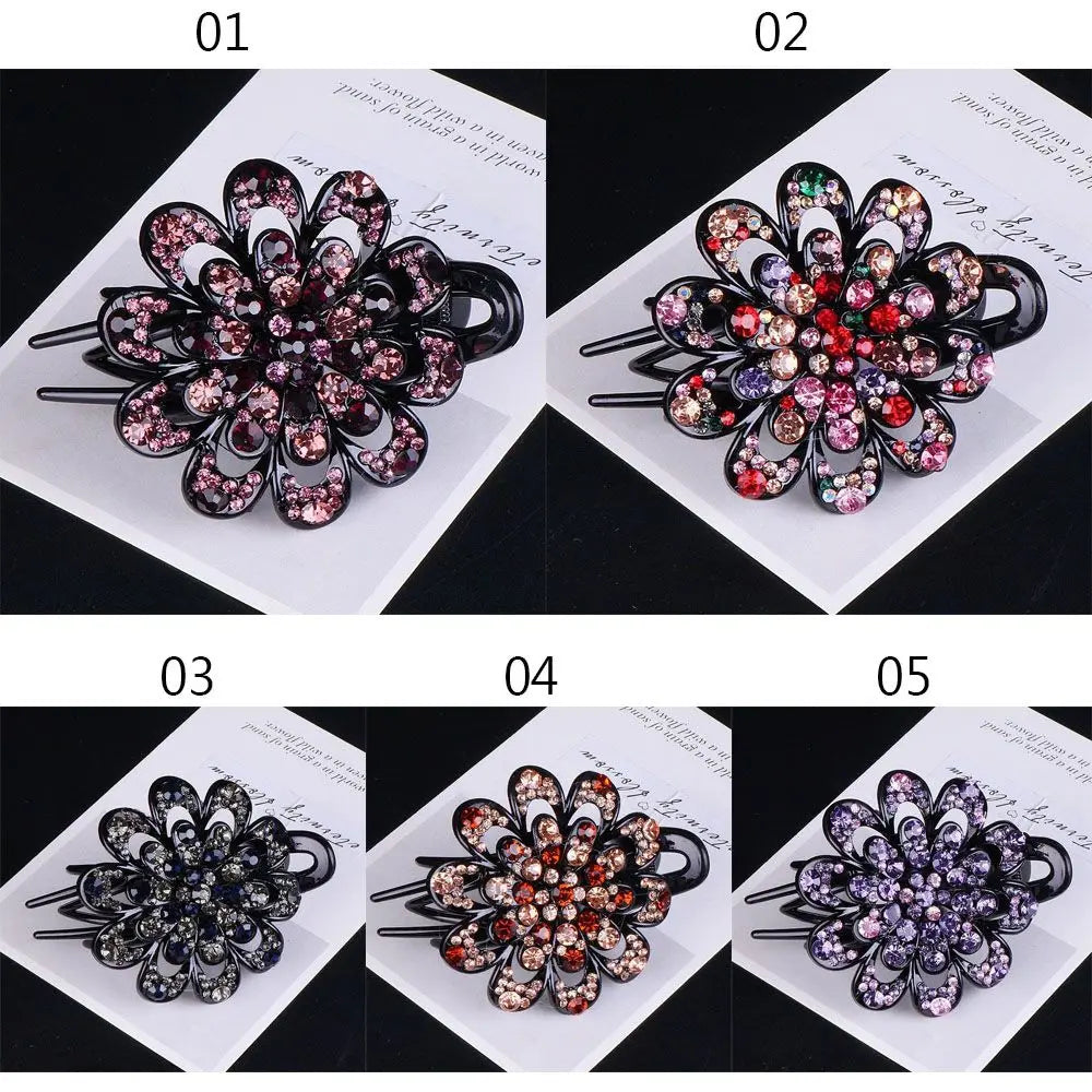 1pcs Ponytail Headwear Hair Accessories Duckbill Hair Hair Claws Hairgrip Rhinestone Hairpin Duckbill Clip Women Hair Clips