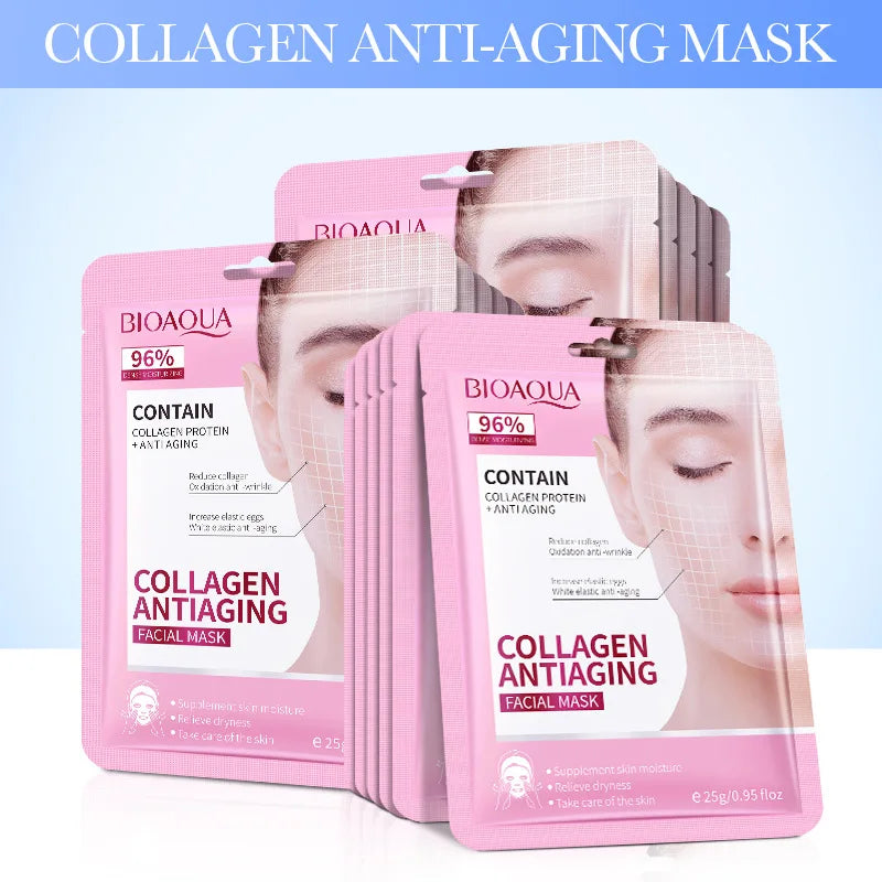 BIOAQUA Retinol Collagen Firming Facial Masks Hydrating Brightening Moisturizing Face Mask Facial Skin Care Products