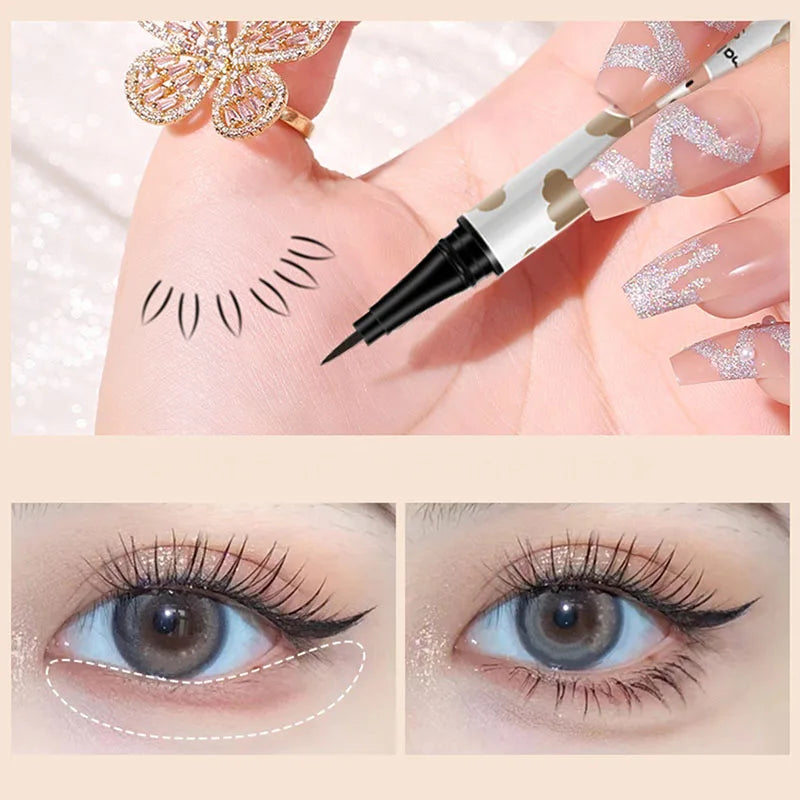 Liquid Eyeliner Lying Silkworm Eyelash Pen Quick Dry Waterproof Long-lasting Black Brown Eyeliner Pencil