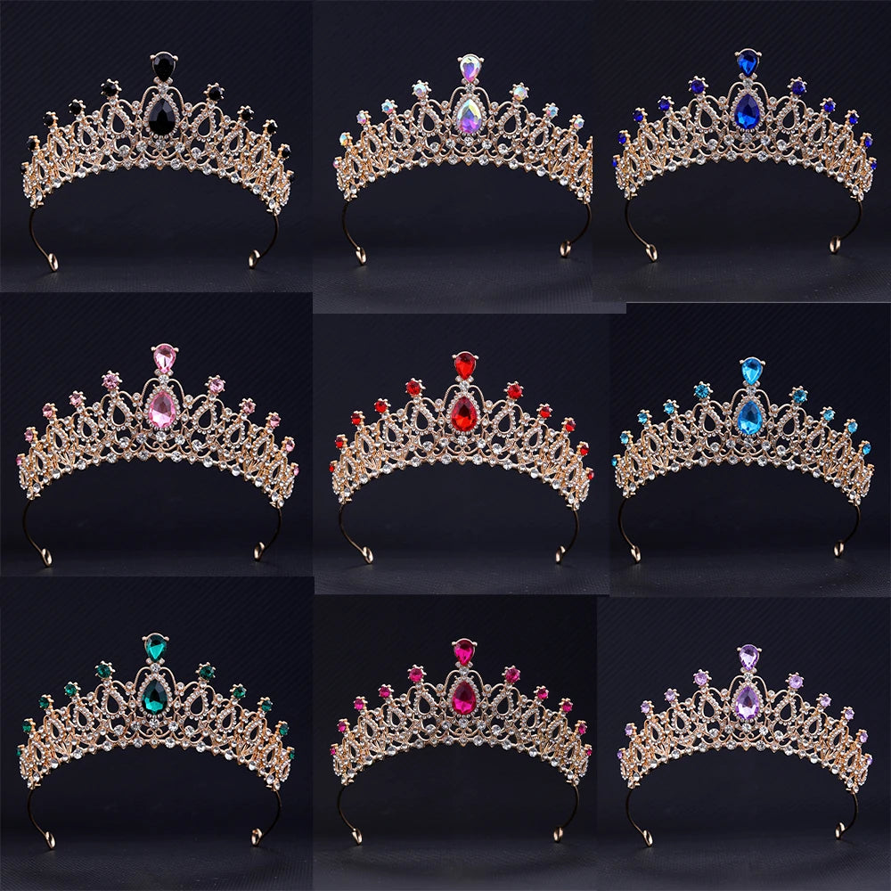 YY Wedding Bridal Rhinestone Crown for Women Crystal Crowns Tiaras Girls Party Crown Hair Accessiories Fashion Jewelry Ornaments