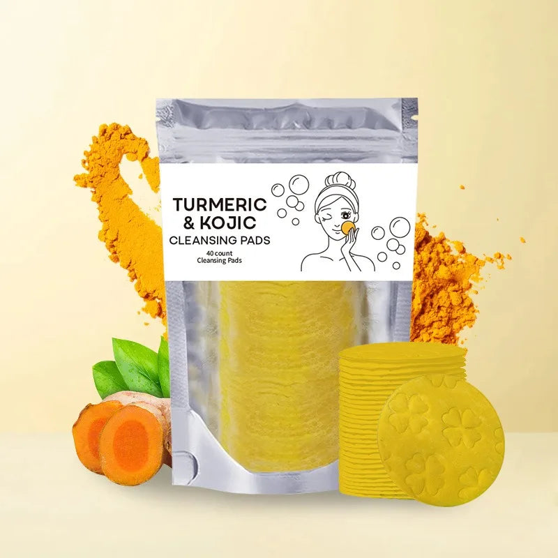 Turmeric Cleansing Pads Kojic Acid Cleansing Pads Helps Balance Skin Oil And Water Remove Excess Keratin From The Body'S Skin