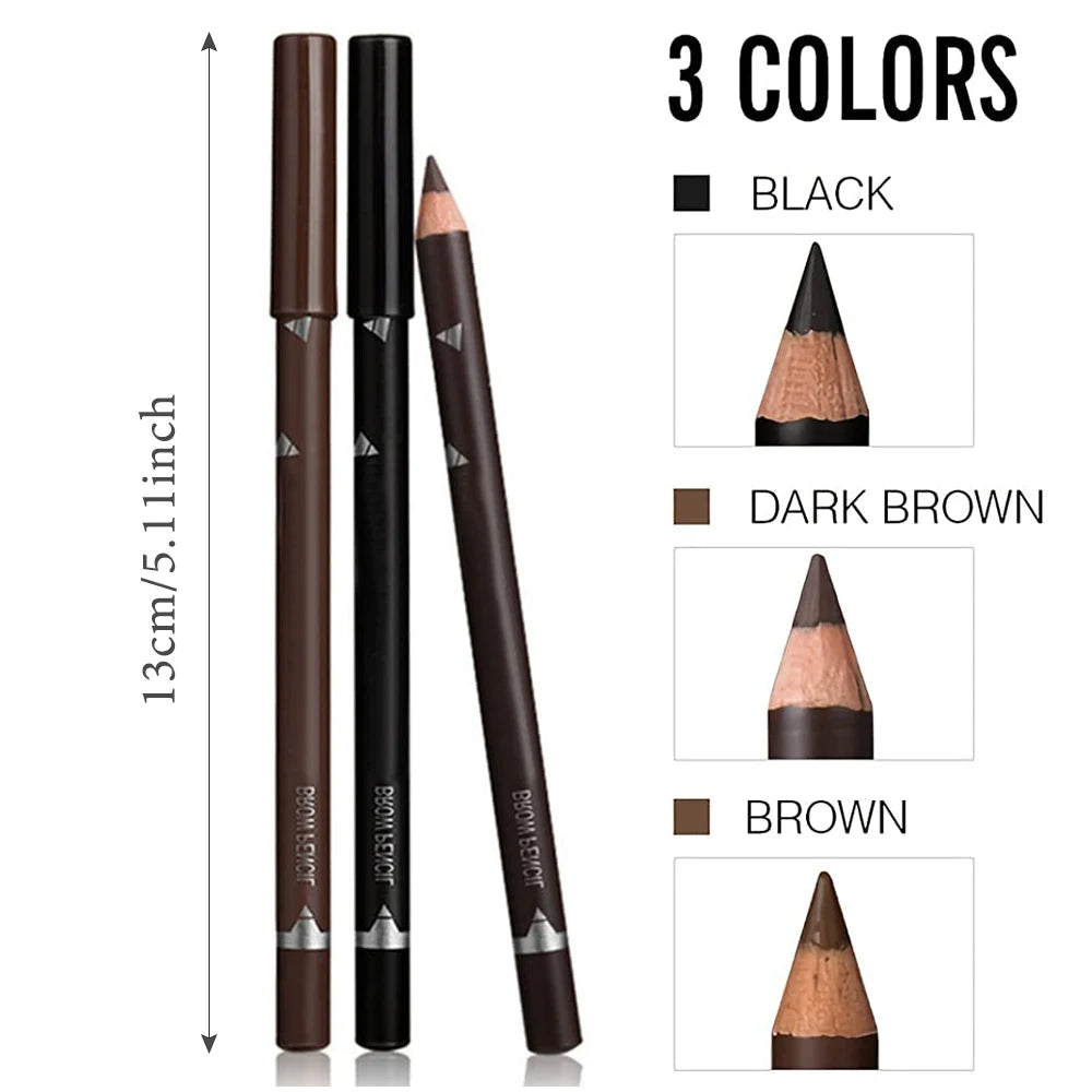 6pcs Eyebrow Pencil Waterproof Easy to Color Long Lasting Eye Liner Gel Pen Women Professional Eye-Makeup Pencil Cosmetic Tools