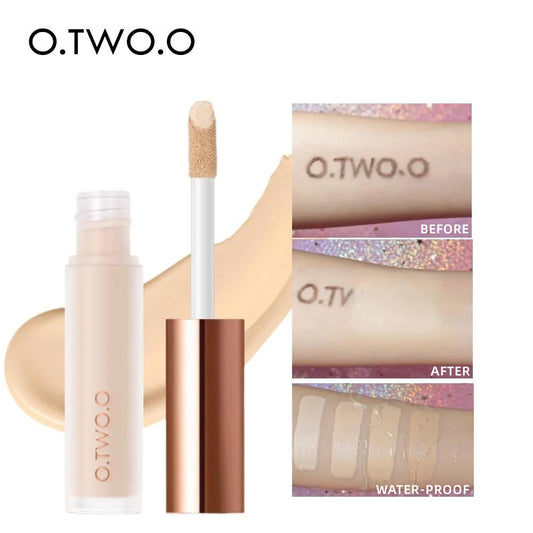 O.TWO.O Liquid Face Concealer Cover Flaws Skin Corrector 4 Colors Waterproof Long-lasting Moisturizing Makeup Base Concealing