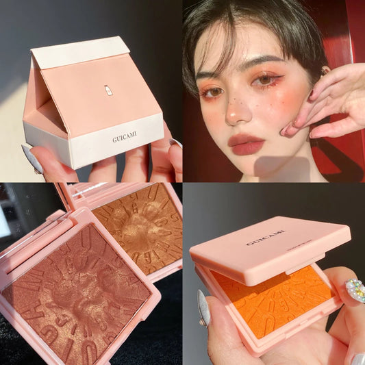 Makeup Blush Palette Face Contour Cheek Blusher Shimmer Glitter Highlighter Bronzer Palette paleta de blush Powder Highlight