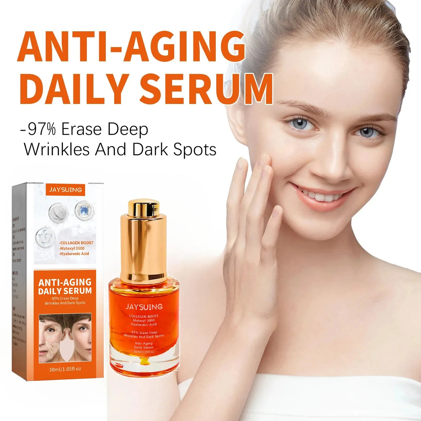 Collagen Boost Serum W-rinkle Removal Dark S-pot Corrector Fade Fine Line Lifting Firming W-hitening Hydrating Anti A-ging Serum