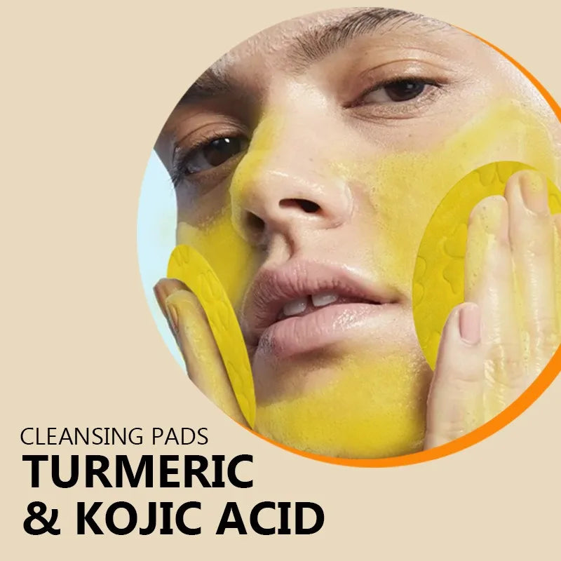 Turmeric Cleansing Pads Kojic Acid Cleansing Pads Helps Balance Skin Oil And Water Remove Excess Keratin From The Body'S Skin