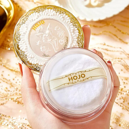 Hojo Angel Matte Translucent Setting Powder Face Powder Oil-Control Waterproof Brighten Long Lasting Base Makeup Cosmetics