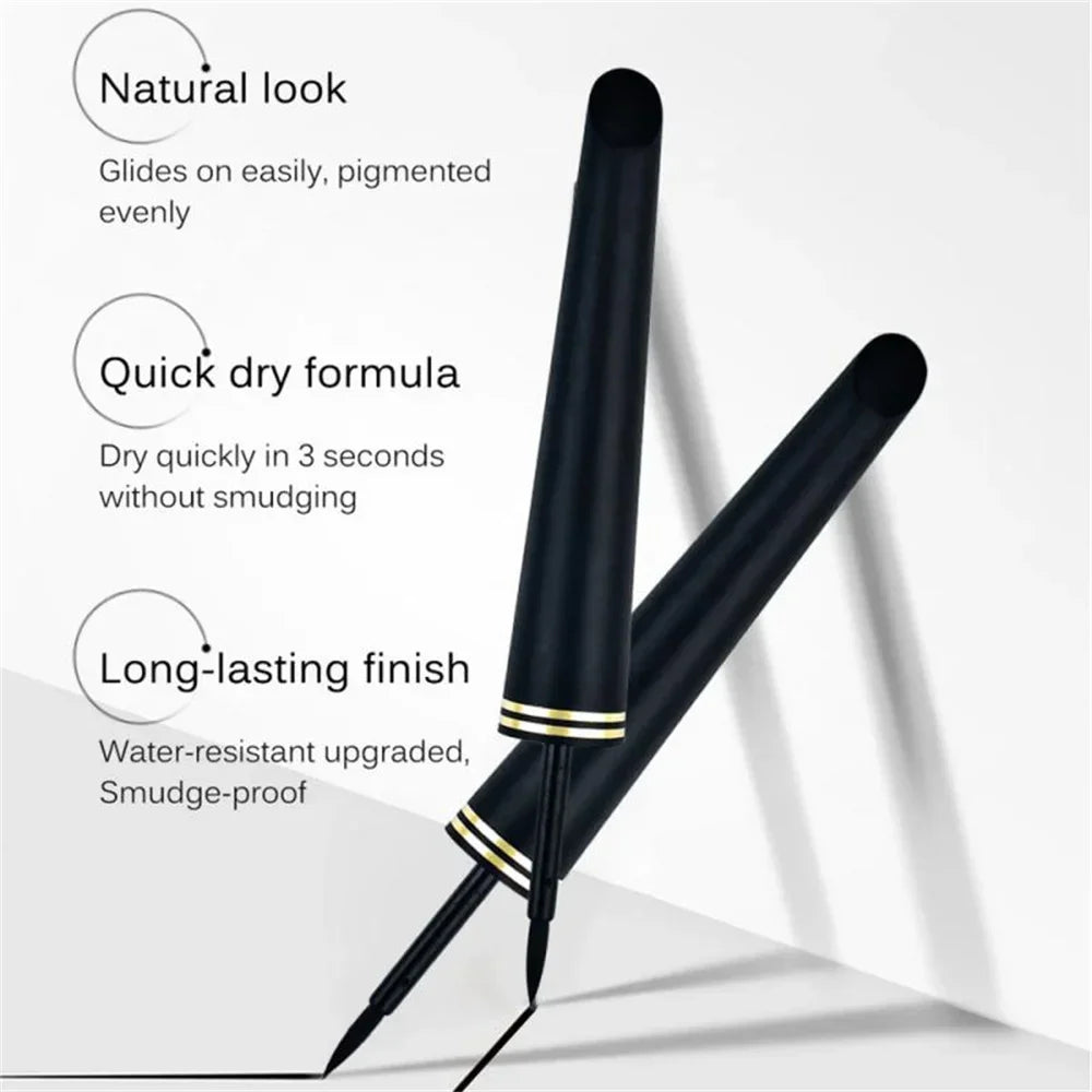 Liquid Eyeliner Black Smooth Eye Liner Pencil Waterproof Natural Long Lasting Quick Dry Non-Smudging Cosmetics Makeup