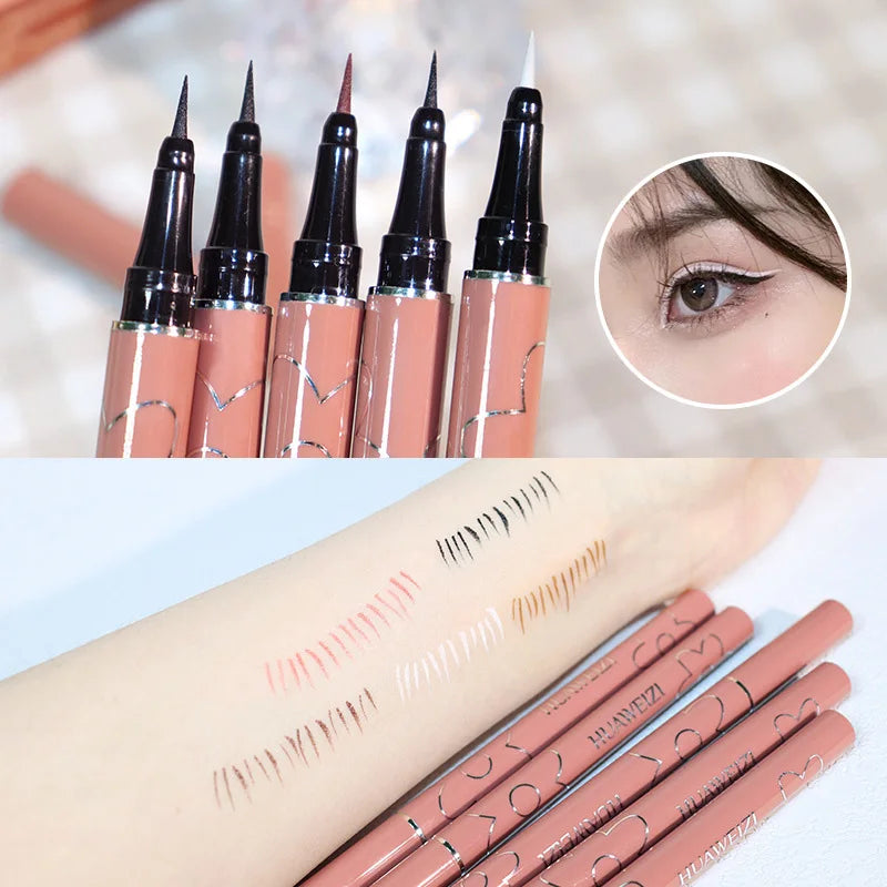 4 Colors Black Matte Liquid Eyeliner Waterproof Lasting Colorful Red Brown Quickily Drying Eyeliner Pencil Eyes Makeup Cosmetics